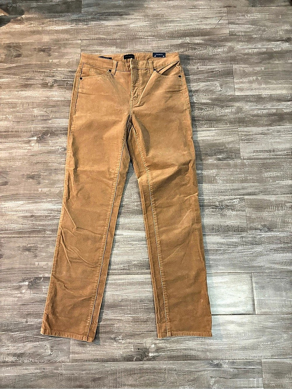 Talbots Corduroy Straight Leg Pants Brown Size 4 NWT